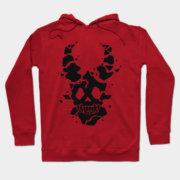 Exploding Demon - Printed on Front Hoodie by Sontrowa